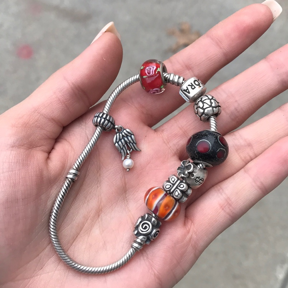 pandora bracelet and beads
